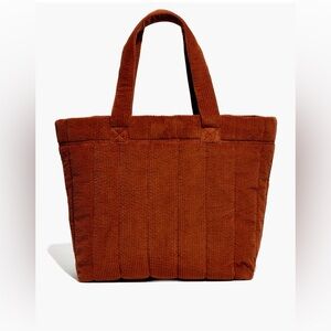 Madewell Rust Corduroy Tote